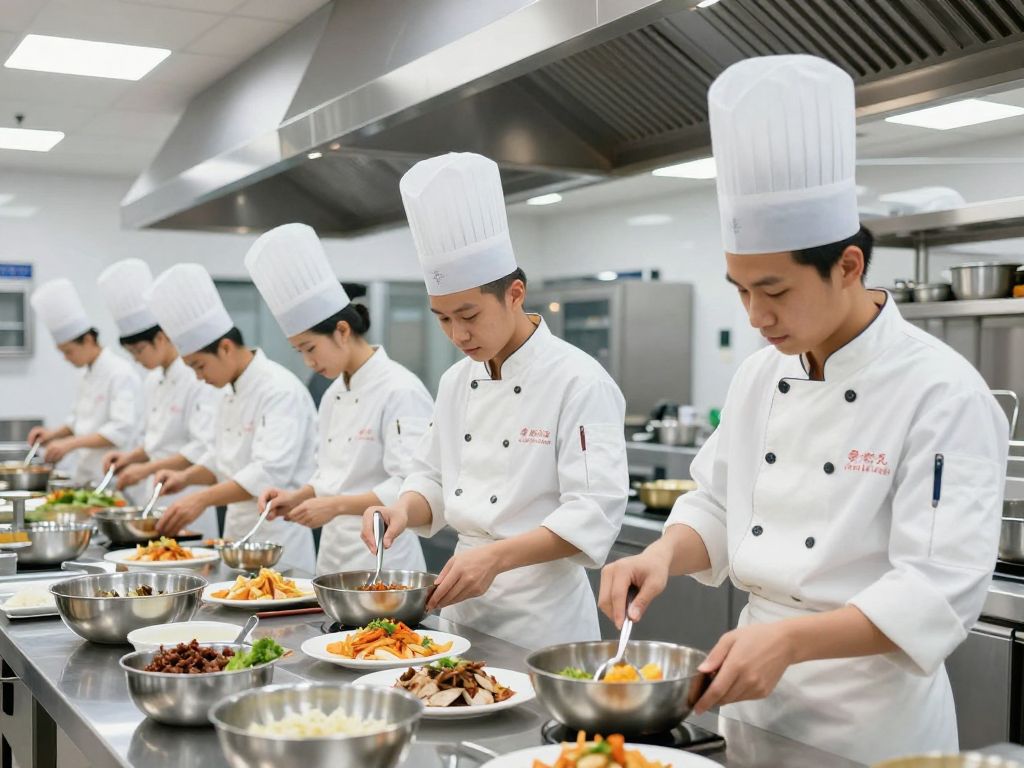 Modern kitchen facilities at the International Culinary Institute of Myrtle Beach