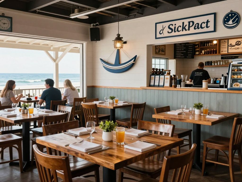 Interior of Duffy Street Seafood Shack, a seafood restaurant in North Myrtle Beach