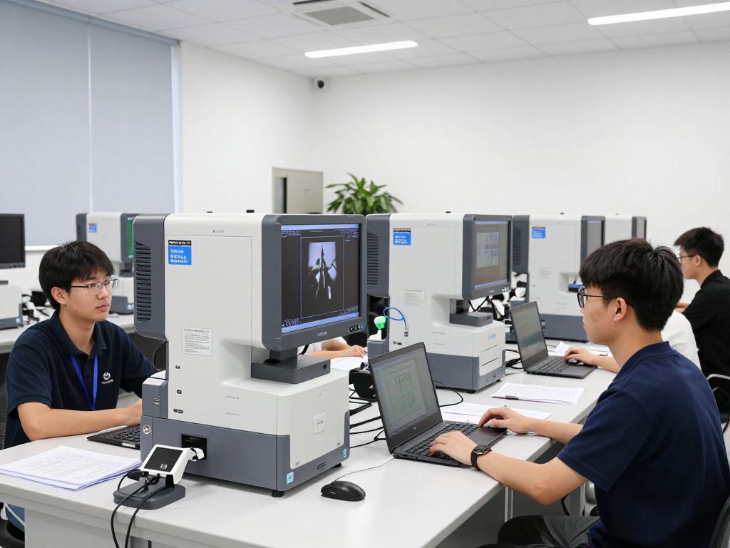 Students learning in a high-tech imaging sciences classroom at HGTC.