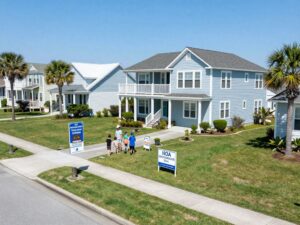 Residential area in Horry County with HOA signs