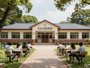 Horry County Schools building during a closure