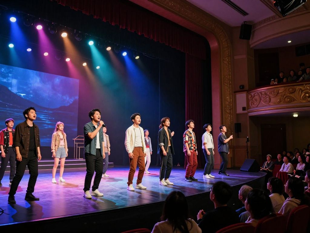 Audience enjoying the Hot Jersey Nights performance at a theater