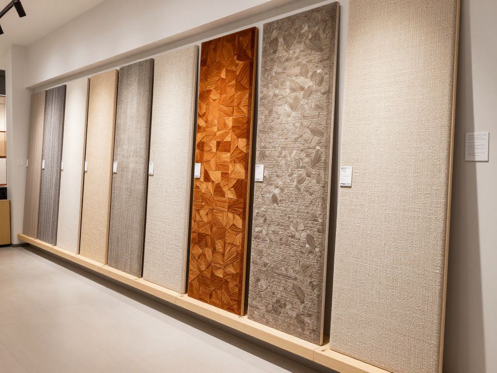 Display of carpet and vinyl flooring options at Millhouse Carpet Ltd.