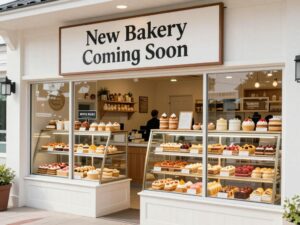Featured bakery storefront in Myrtle Beach with pastries