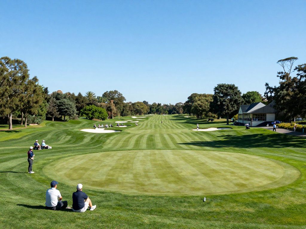 A scenic view of Myrtle Beach Classic golf tournament with spectators