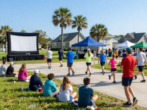 Families enjoying community events in Myrtle Beach