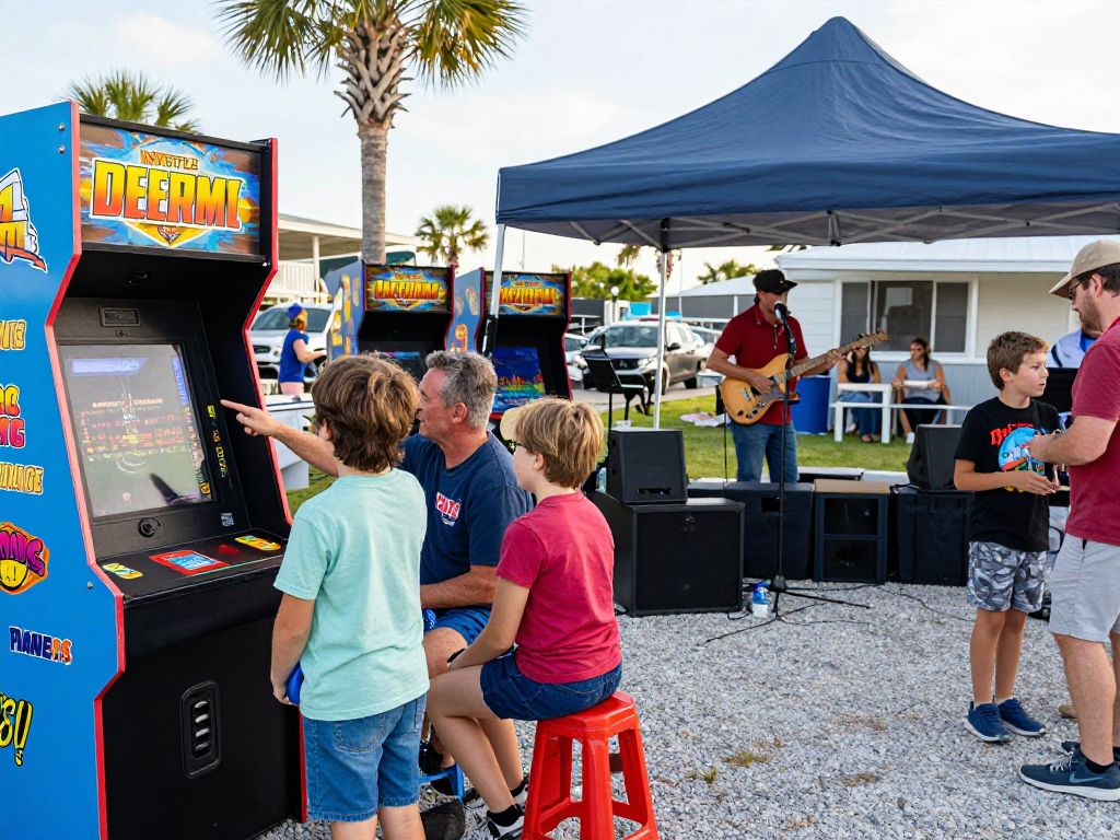 Families enjoying free events at Myrtle Beach