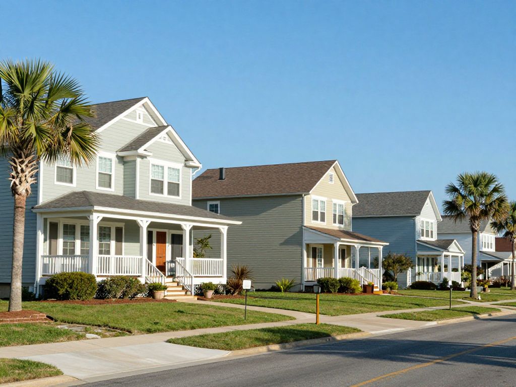 Residential area in Myrtle Beach reflecting community safety.