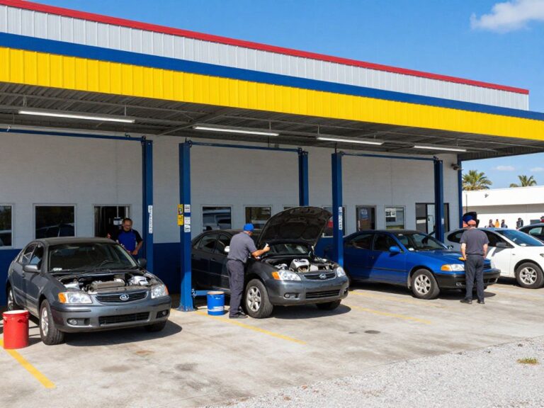 Mechanics working in Myrtle Beach repair shop