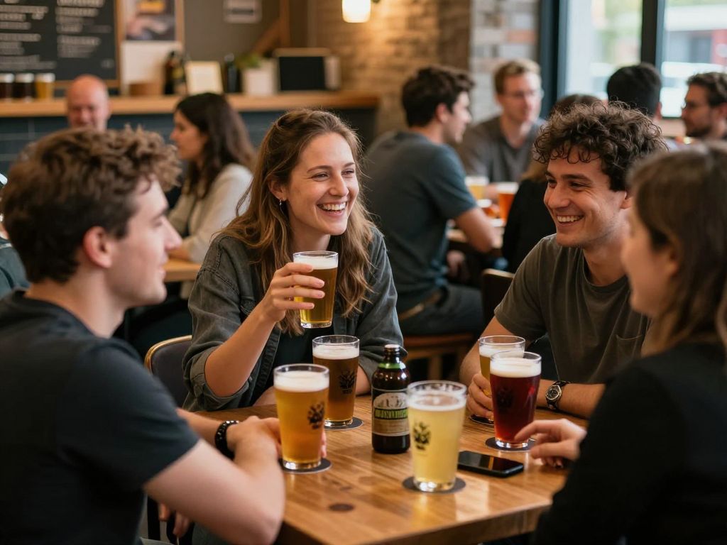 Participants enjoying the singles mixer at Voodoo Brewing Co. in Myrtle Beach