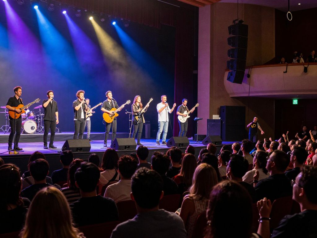 Audience enjoying tribute concerts in Myrtle Beach
