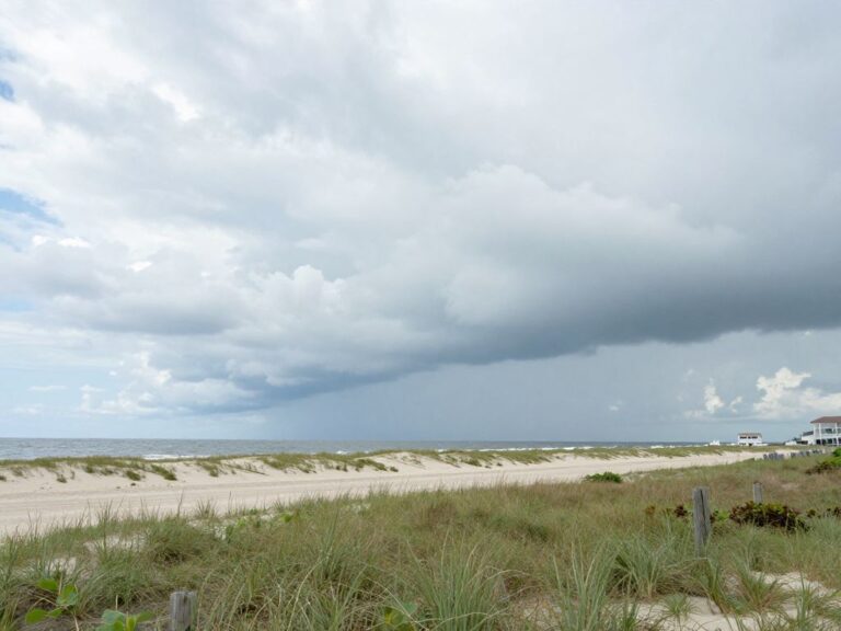 Cloudy skies over Myrtle Beach with hints of rain
