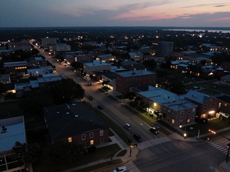 Myrtle Beach skyline during a power outage