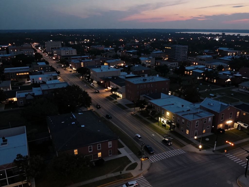 Myrtle Beach skyline during a power outage