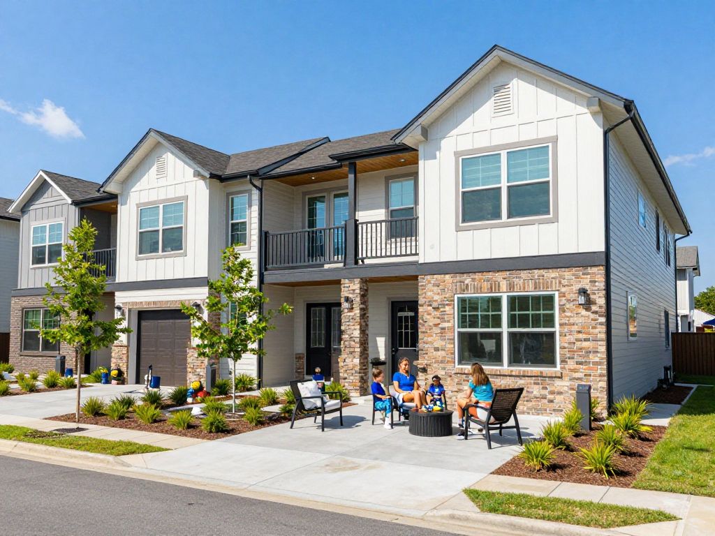 A view of the new build-to-rent townhome community in Myrtle Beach.