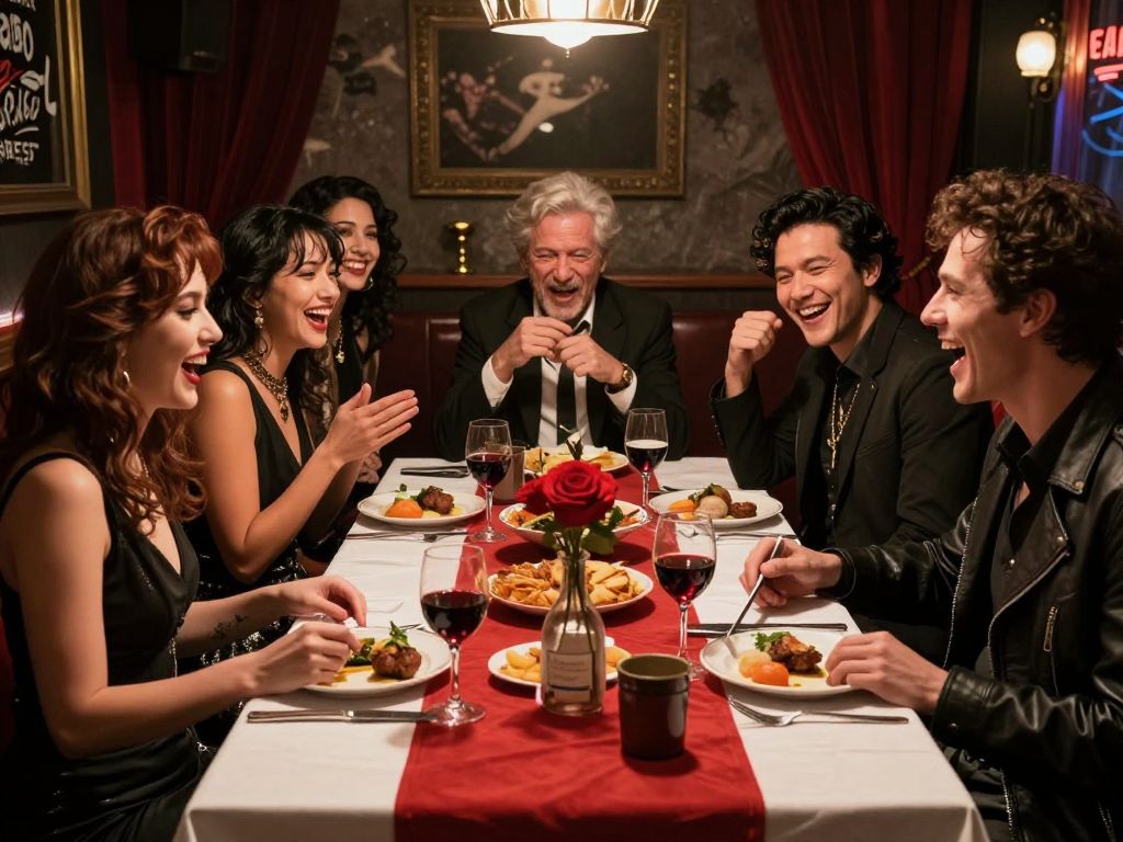 Guests enjoying the Rock N Roll Murder Mystery Dinner Theatre in Myrtle Beach