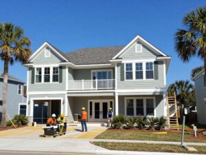 Contractors working on a home in South Carolina for safety renovations