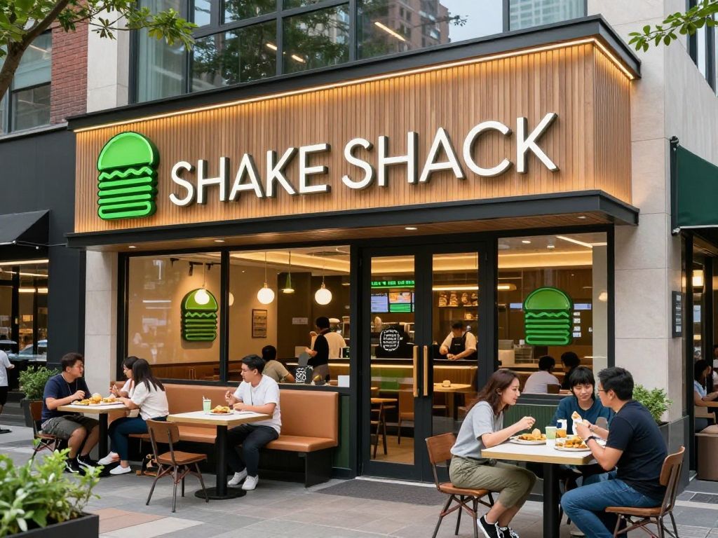 Exterior view of a new Shake Shack restaurant in South Carolina