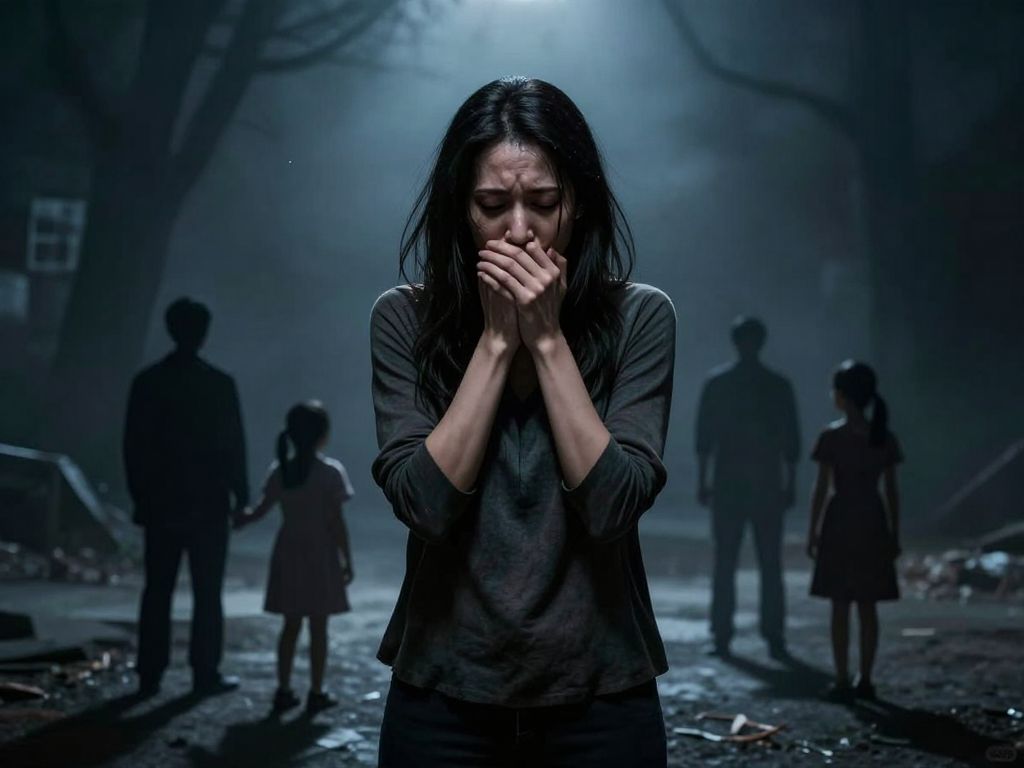 Artistic representation of familial conflict in Myrtle Beach.