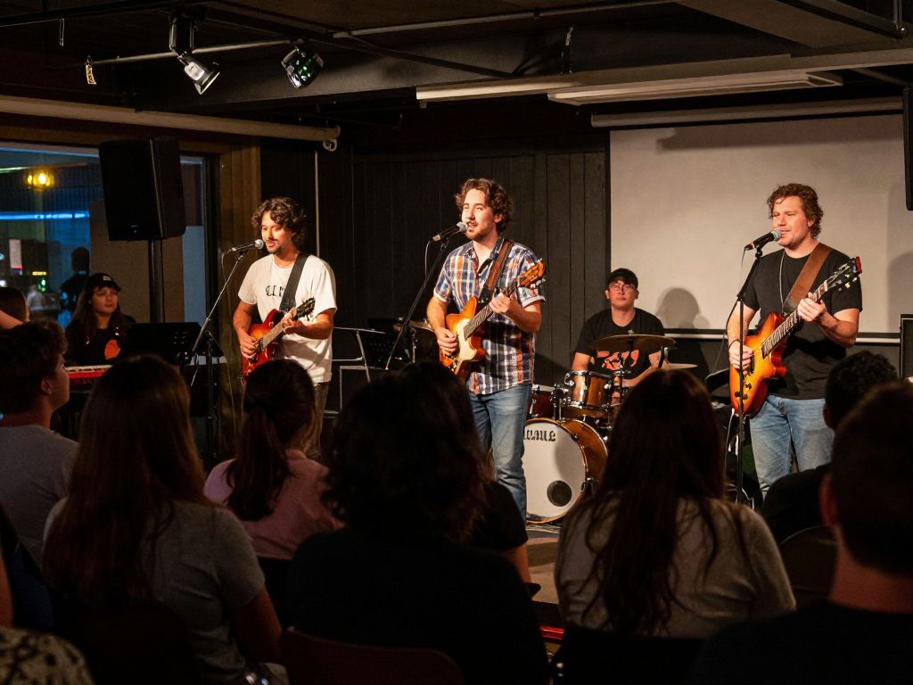 Local musicians performing at Songwriters Night in Myrtle Beach