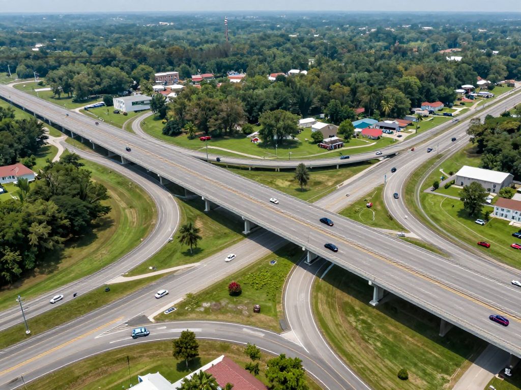 Abstract image representing transportation infrastructure in South Carolina.