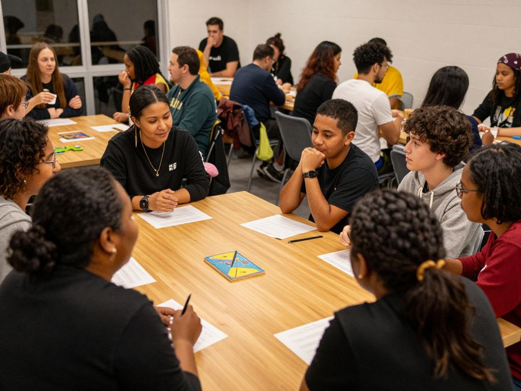 Participants enjoying Survey Game Night at The Market Common in Myrtle Beach.