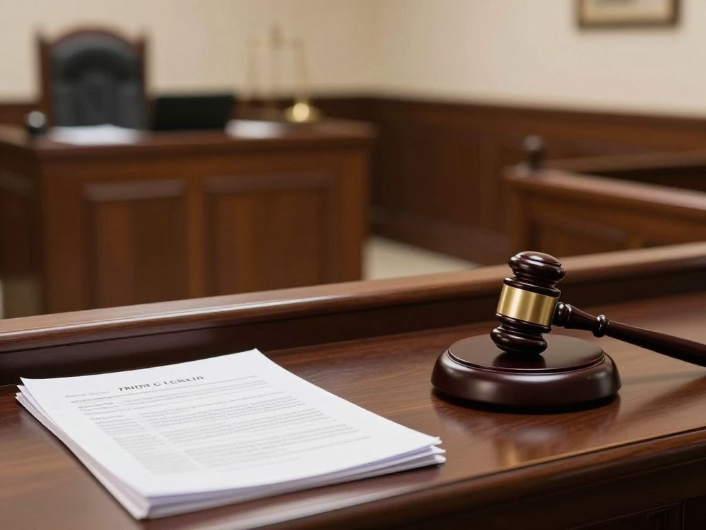 Courtroom scene representing a tax fraud case