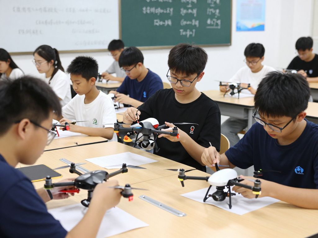 Students receiving training in UAS Maintenance Technician Program at HGTC