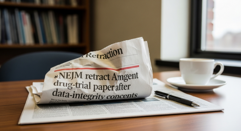 New England Journal of Medicine Retracts Amgen Drug Trial Paper Amid Data Integrity Concerns