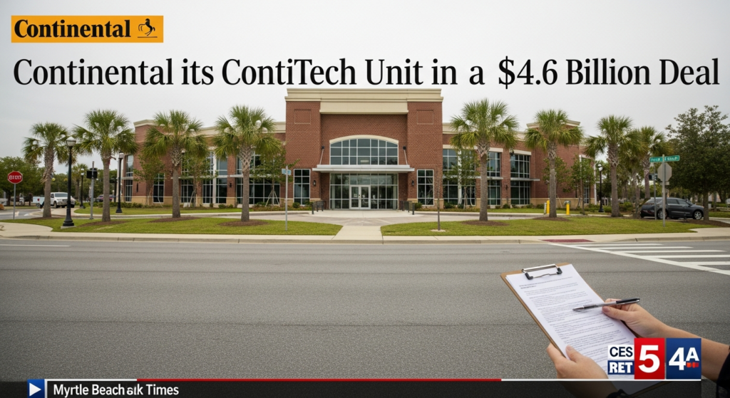 Continental Sells ContiTech Unit in $4.6 Billion Deal, Reflecting Global Trends for Myrtle Beach