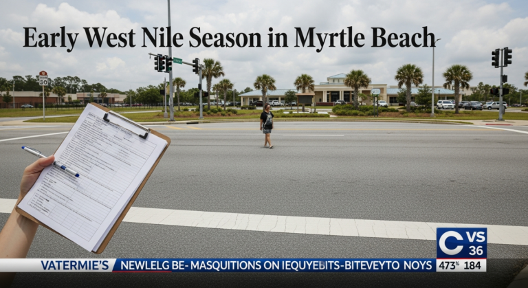 Early West Nile Season Prompts Mosquito-Bite Prevention Focus in Myrtle Beach