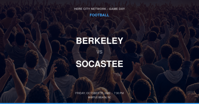 Berkeley vs. Socastee — Football Game Day — Myrtle Beach, SC — Oct 30, 2026