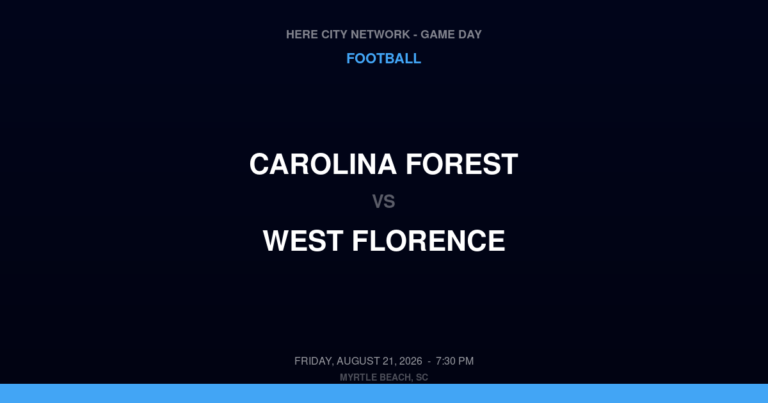 Carolina Forest vs. West Florence — Football Game Day — Myrtle Beach, SC — Aug 21, 2026