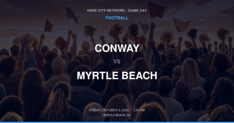 Conway vs. Myrtle Beach — Football Game Day — Myrtle Beach, SC — Oct 9, 2026