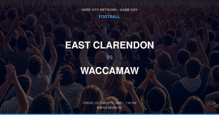 East Clarendon vs. Waccamaw — Football Game Day — Pawleys Island, SC — Oct 16, 2026
