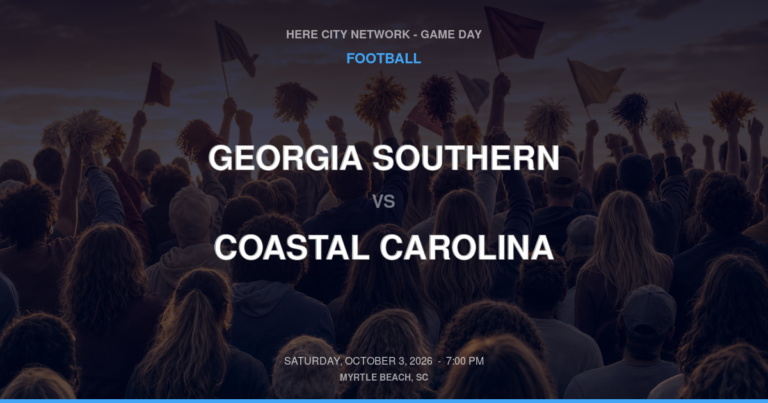 Georgia Southern vs. Coastal Carolina — Football Game Day — Conway, SC — Oct 3, 2026