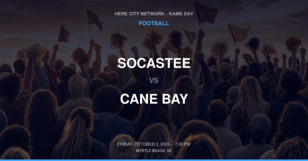 Socastee vs. Cane Bay — Football Game Day — Summerville, SC — Oct 2, 2026