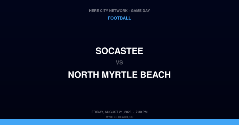 Socastee vs. North Myrtle Beach — Football Game Day — Myrtle Beach, SC — Aug 21, 2026