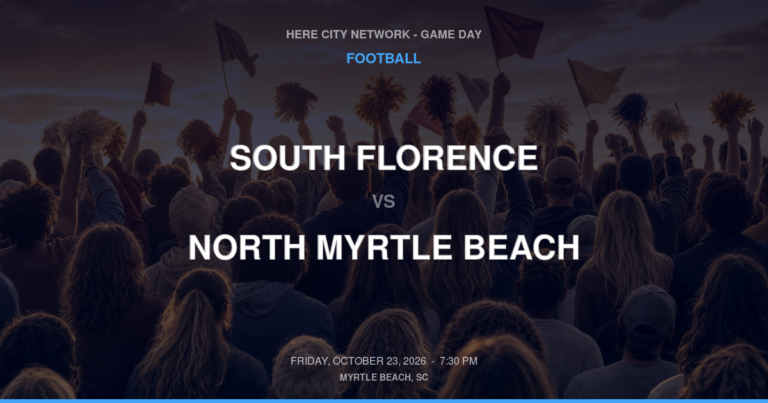South Florence vs. North Myrtle Beach — Football Game Day — Little River, SC — Oct 23, 2026