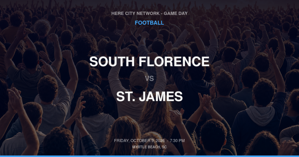 South Florence vs. St. James — Football Game Day — Murrells Inlet, SC — Oct 9, 2026