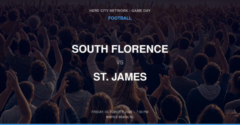 South Florence vs. St. James — Football Game Day — Murrells Inlet, SC — Oct 9, 2026