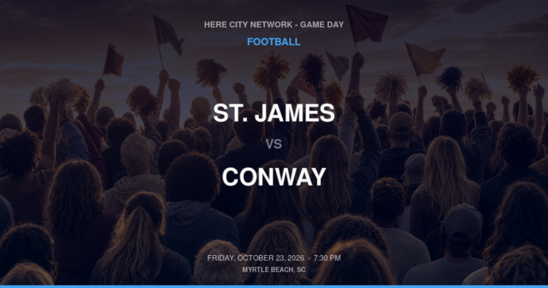 St. James vs. Conway — Football Game Day — Conway, SC — Oct 23, 2026