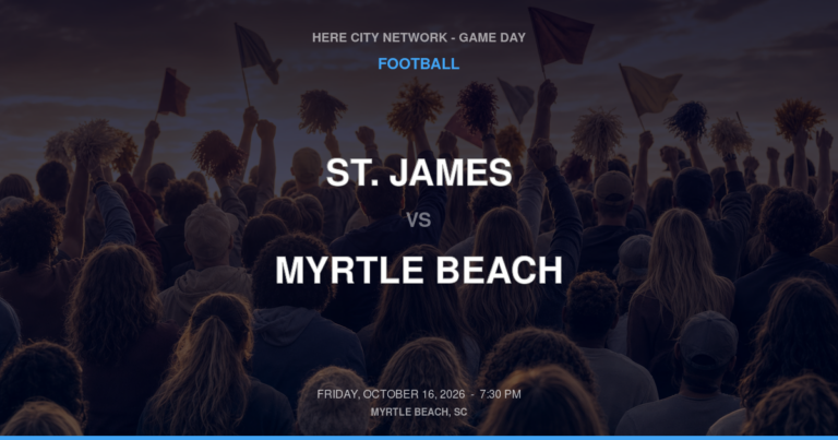 St. James vs. Myrtle Beach — Football Game Day — Myrtle Beach, SC — Oct 16, 2026
