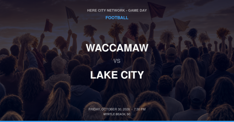 Waccamaw vs. Lake City — Football Game Day — Lake City, SC — Oct 30, 2026