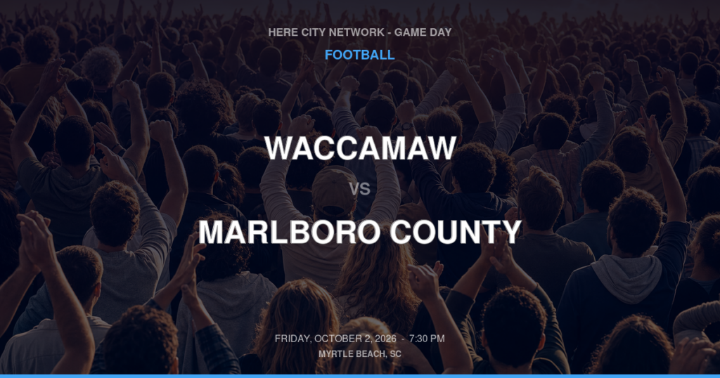 Waccamaw vs. Marlboro County — Football Game Day — Bennettsville, SC — Oct 2, 2026