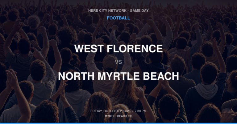 West Florence vs. North Myrtle Beach — Football Game Day — Little River, SC — Oct 2, 2026